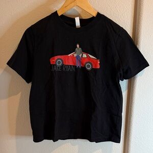 Bella Canvas 16 candles Jake Ryan Black Tee with Red Car Graphic